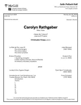 Carolyn Rathgeber, flute