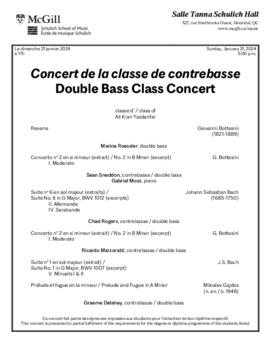 Double Bass Class Concert, 21 January 2024