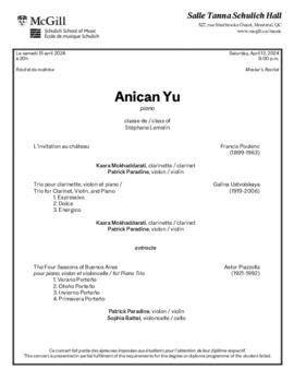 Anican Yu, piano