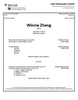 Winnie Zheng, piano