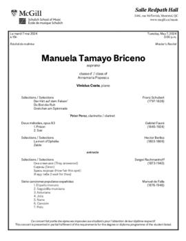 Manuela Tamayo Briceno, soprano