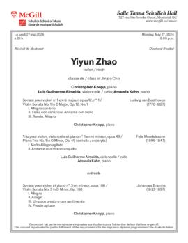 Yiyun Zhao, violin