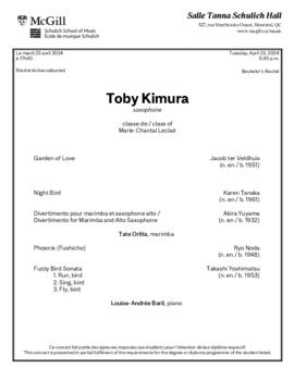 Toby Kimura, saxophone