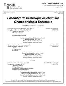 Performance, 12 April 2024