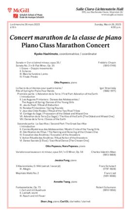 Piano Class Marathon Concert, 26 March 2023