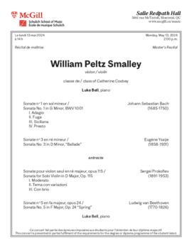 William Peltz Smalley, violin