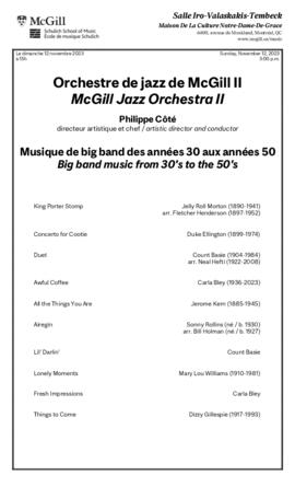 Big band music from 30's to the 50's