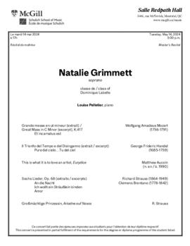 Natalie Grimmett, soprano