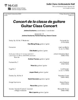 Guitar Class Concert, 2 December 2022