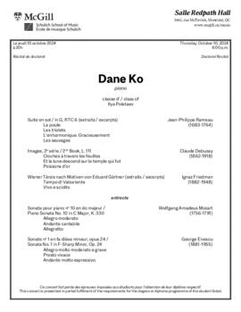 Dane Ko, piano