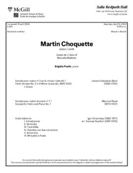 Martin Choquette, violin