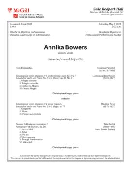 Annika Bowers, violin