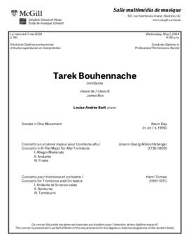 Tarek Bouhennache, trombone
