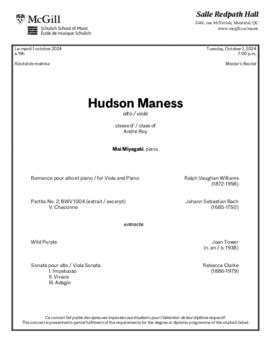 Hudson Maness, viola