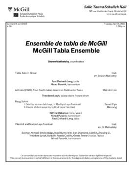 McGill Table Ensemble, 4 April 2023