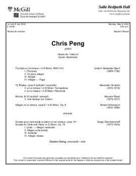 Chris Peng, piano