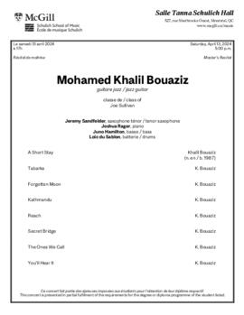 Mohamed Khalil Bouaziz, jazz guitar
