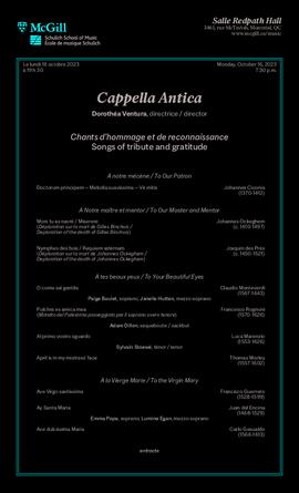 Songs of tribute and gratitude