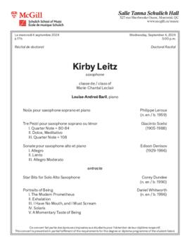 Kirby Lietz, saxophone