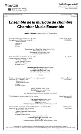 Chamber Music Ensemble, 1 December 2024