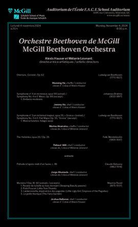 McGill Beethoven Orchestra, 4 November 2024