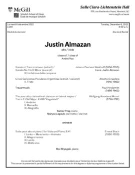 Justin Almazan, viola