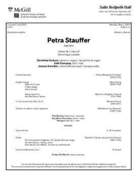 Petra Stauffer, soprano