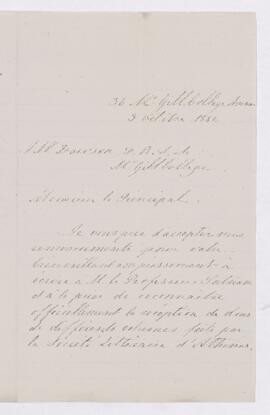 Letter, 3 October 1882