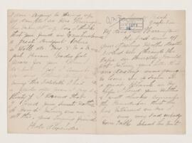 Letter, undated