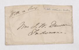 Letter from John William Dawson