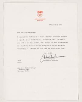 Letter 10 September 1970