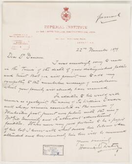 Letter, 22 November 1899