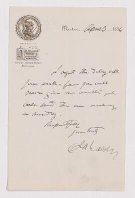Letter, 3 April 1886