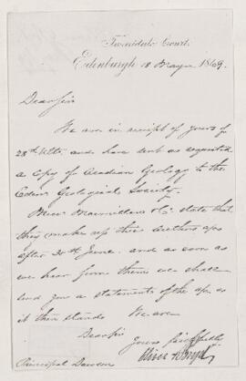 Letter, 18 May 1869