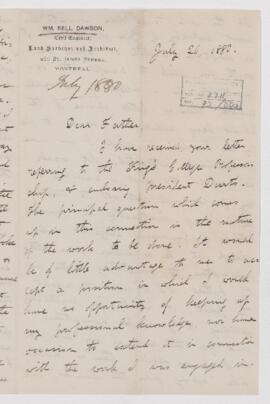 Letter, 26 July 1880