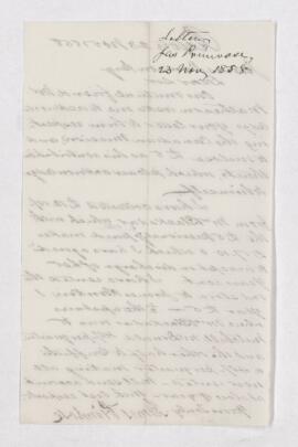 Letter 23 November 1858