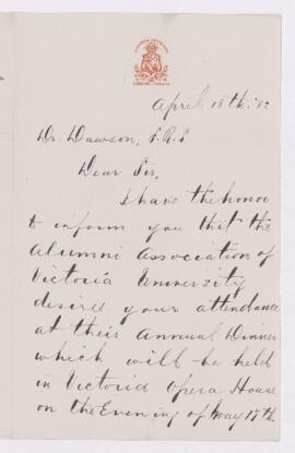 Letter, 18 April 1882