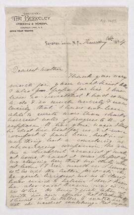 Letter, October 1894