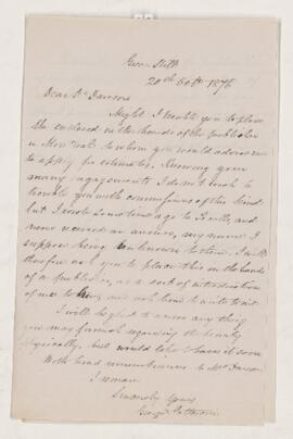 Letter, 20 October 1876