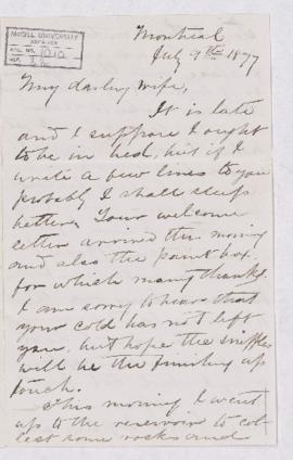 Letter, 9 July 1877