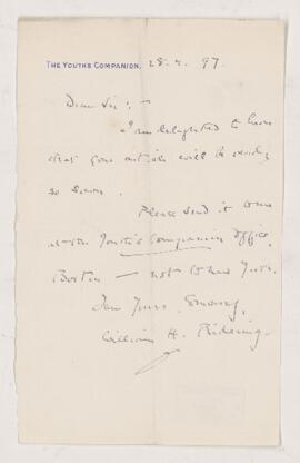 Letter, 28 April 1897