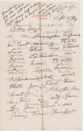 Letter, 4 September 1894