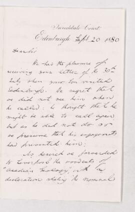 Letter, 20 September 1880