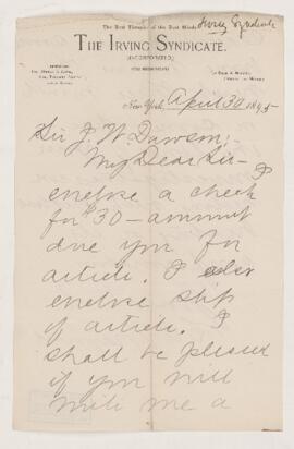 Letter, 30 April 1895