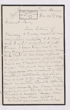 Letter, 14 December 1890