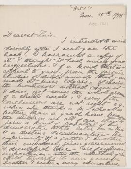 Letter, 15 November 1915