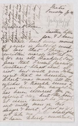 Letter, July 14 and 15 1878