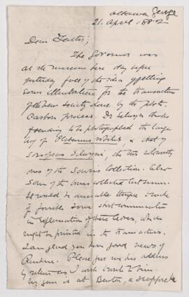 Letter, 21 April 1882