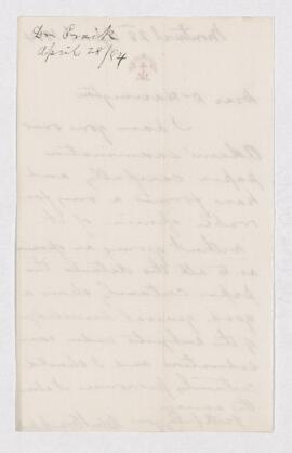 Letter from Robert Craik to B.J. Harrington, written from Montreal.