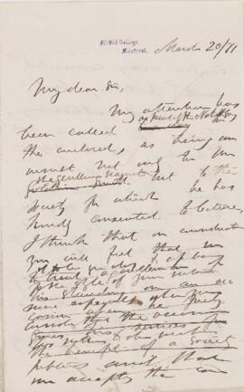 Letter, 20 March 1871.